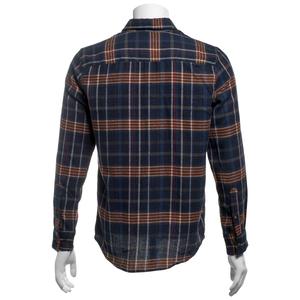 Mens Mountain Ridge Long Sleeve Flannel Shirt - Navy/Red alternate view