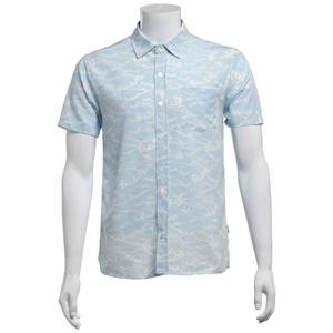 Mens VSTR Waves Short Sleeve Button Down Shirt