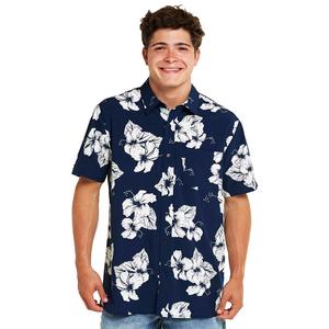 Mens VSTR Big Floral Short Sleeve Button Down Shirt