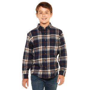 Boys (8-20) Architect(R) Flannel Shirt - Navy/Orange