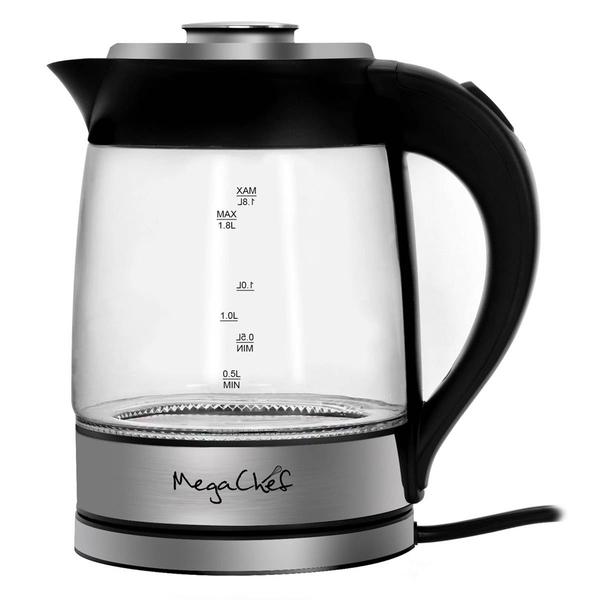 MegaChef 1.8 Liter Cordless Electric Tea Kettle with Tea Infuser