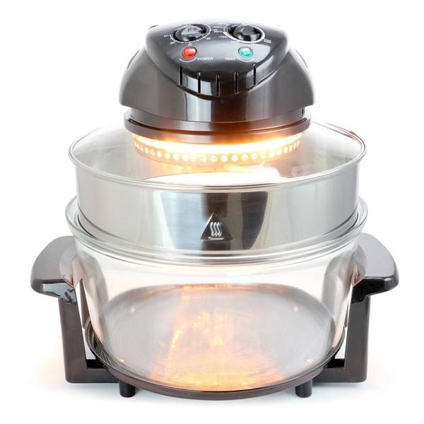 MegaChef Black Multipurpose Countertop Halogen Oven Air Fryer alternate view