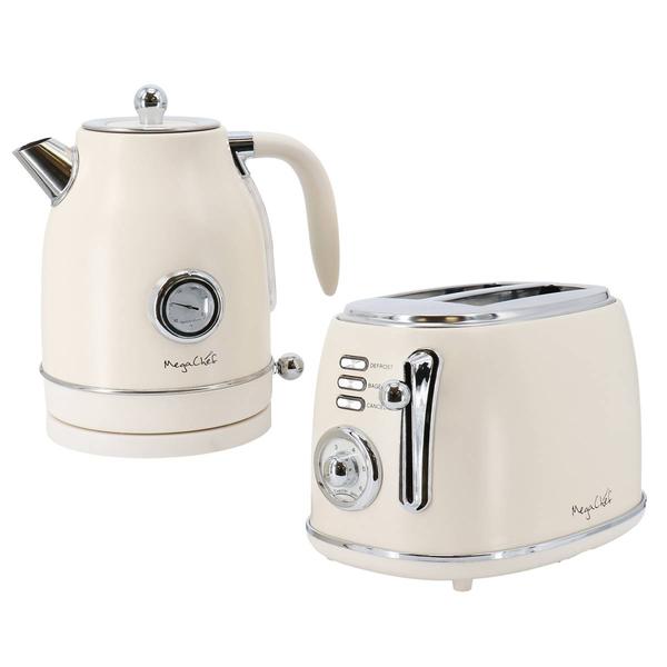 MegaChef 1.7 Liter Electric Tea Kettle & 2-Slice Toaster Combo