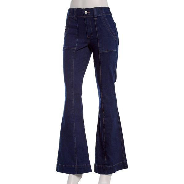 Juniors Madden Girl High Rise Denim Elastic Back Flare Jeans