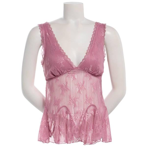 Juniors Madden Girl Floral Stretch Lace V-Neck Tie Back Tank Top alternate view