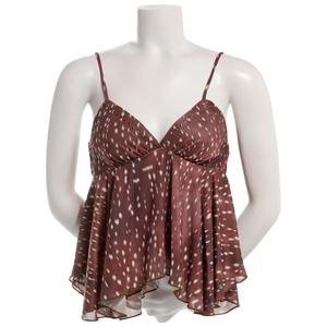 Juniors Madden Girl Mesh Studded Sharkbite Camisole - Chestnut
