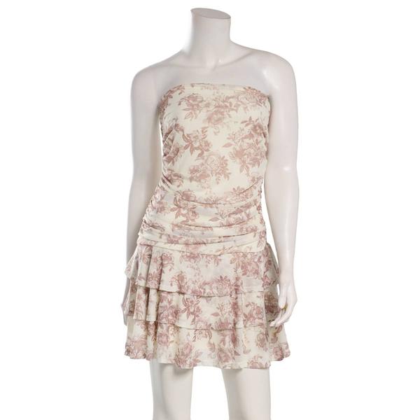 Juniors Madden Girl Floral Mesh Triple Tier Tube Dress alternate view