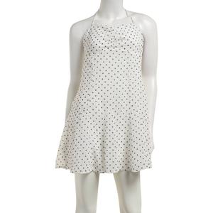 Juniors Madden Girl Pin Dot Chiffon Godet Halter Dress alternate view