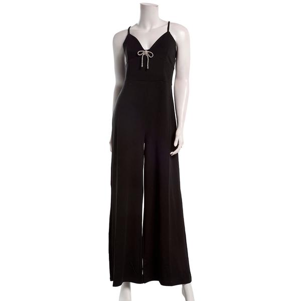 Juniors Madden Girl Knit Dobby Bow Jumpsuit alternate view