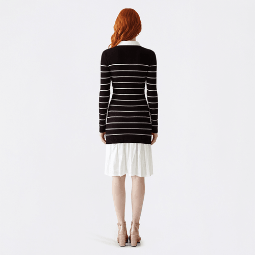 Juniors Madden Girl 2 Fer Collared Shirt-Lined Sweater Dress alternate view