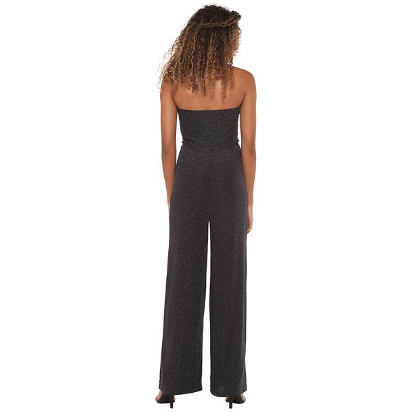 Juniors Madden Girl Lurex Knit Ruched V-Waist Tube Jumpsuit alternate view