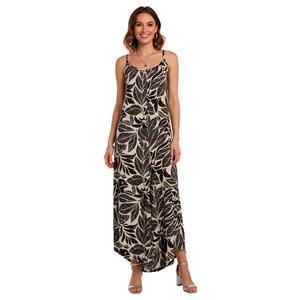 Womens Absolutely Famous Sleeveless Leaf Texture Jumpsuit