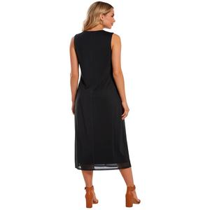 Womens BB Dakota Sleeveless Placed Floral Mesh Midi Dress alternate view