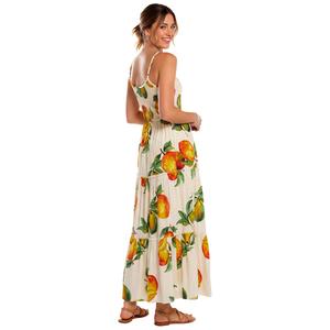 Womens BB Dakota Sleeveless Mango Smocked Tiered Maxi Dress alternate view