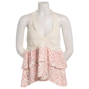 Juniors Madden Girl Lace Double Tier Hanky Halter Top alternate view