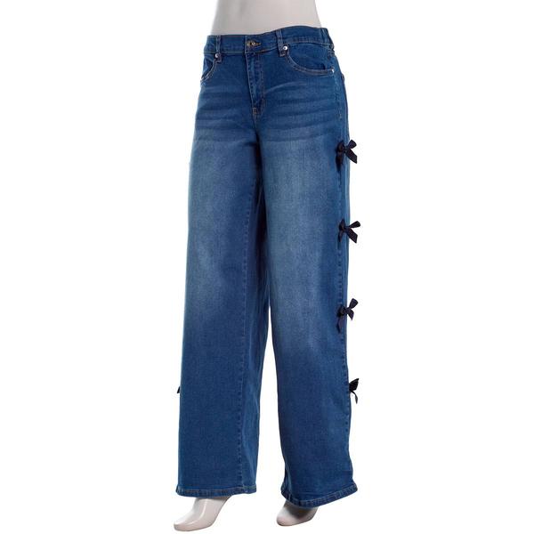 Juniors Madden Girl Ultra 90's Wide Leg 3D Bow Jeans