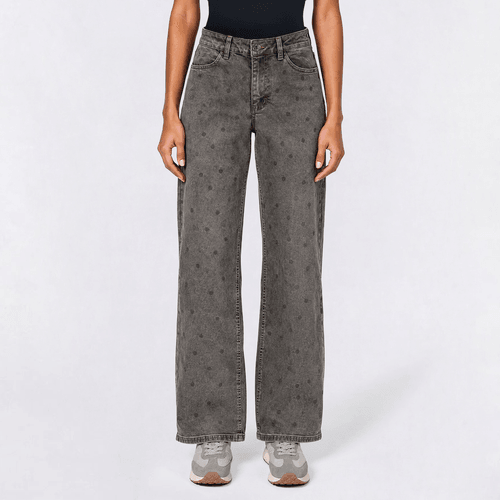 Juniors Almost Famous Polka Dot Ultra 90s Jeans