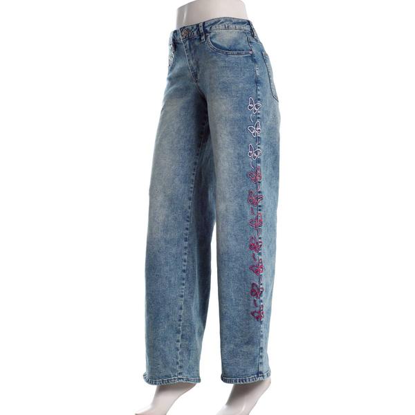 Juniors Madden Girl Ultra 90's Butterfly Embroidered Jeans