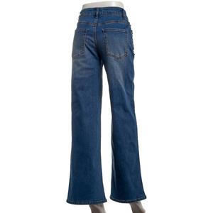 Juniors Madden Girl Loose Fit Wide Leg Studded Jeans alternate view