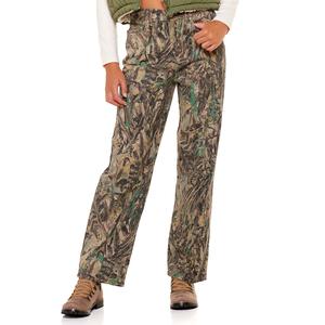 Juniors Madden Girl 90's Fit Wide Leg Twill Camo Jeans