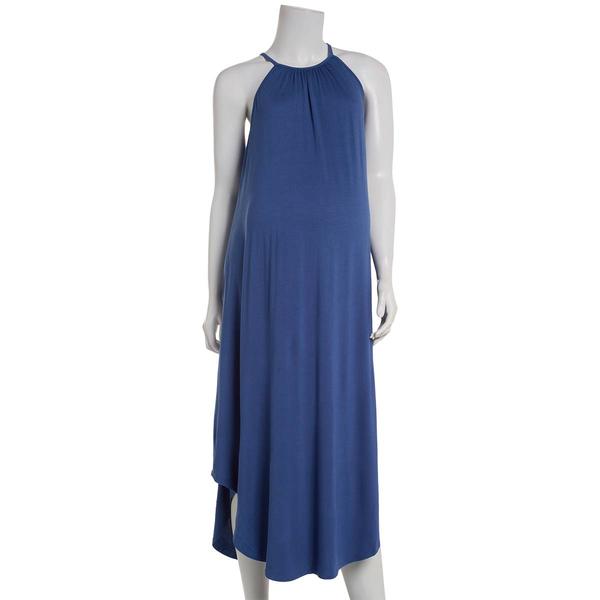 Womens Due Time Solid Halter Neck Shift Dress alternate view