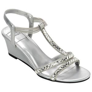 Womens New York Transit Frankie Metallic Wedge Dress Sandals