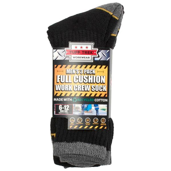 Mens TUFF TREK(R) 3pk. Full-Cushion Work Socks alternate view