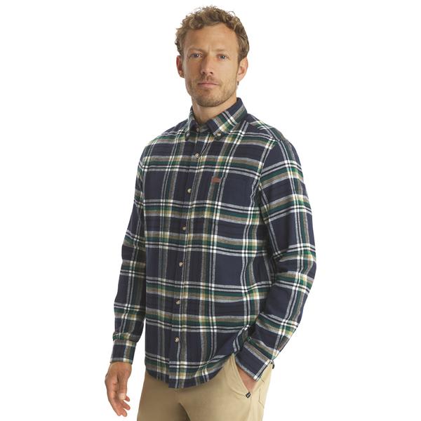 Mens Big & Tall LANDS' END(R) Campside Flannel Shirt - Angel Blue alternate view