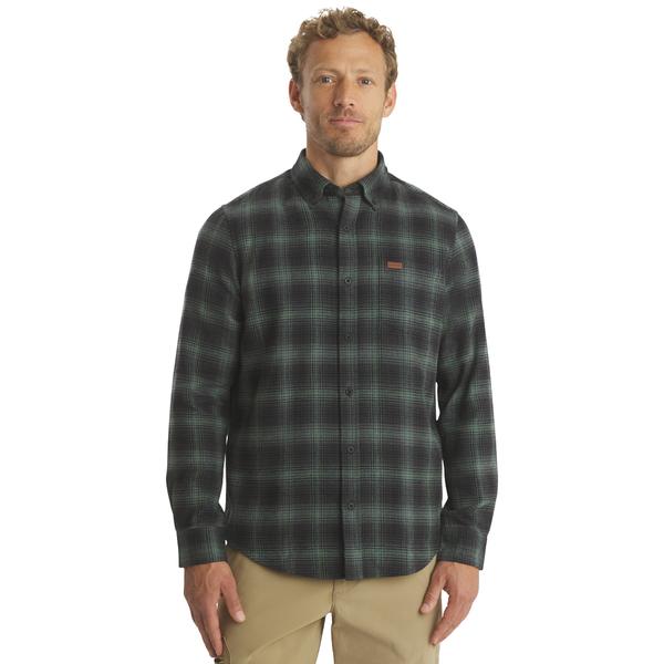 Mens Big & Tall LANDS' END(R) Campside Flannel Shirt - Dark Forest