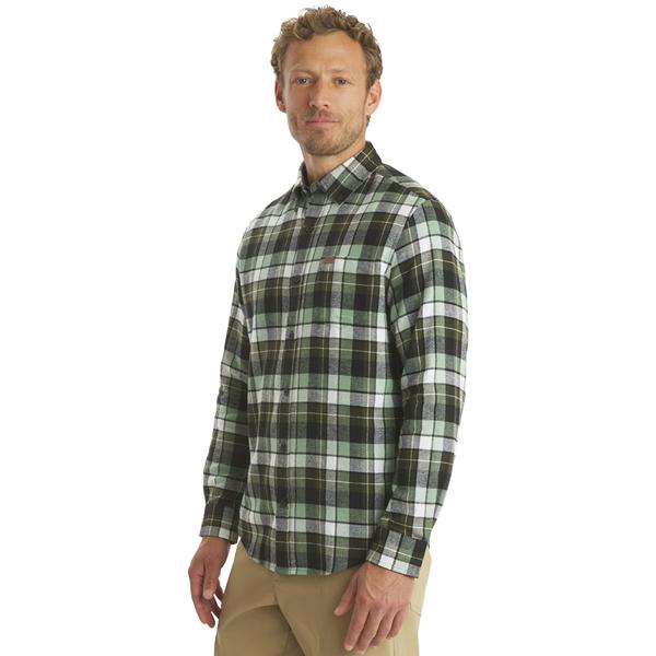 Mens Big & Tall LANDS' END(R) Campside Flannel Shirt - Forest alternate view