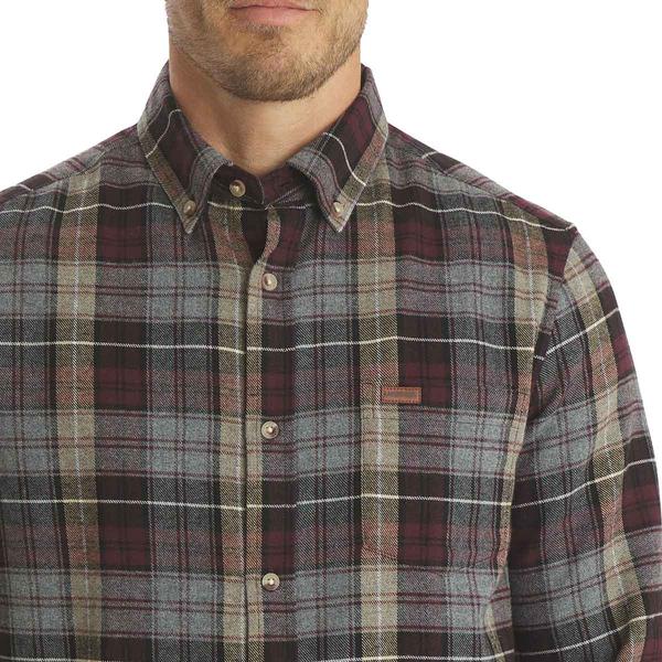 Mens Big & Tall LANDS' END(R) Campside Flannel Shirt - Wine alternate view