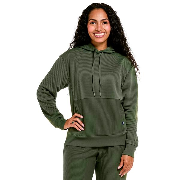 Womens LANDS END(R) Long Sleeve Solid Ottoman Hoodie