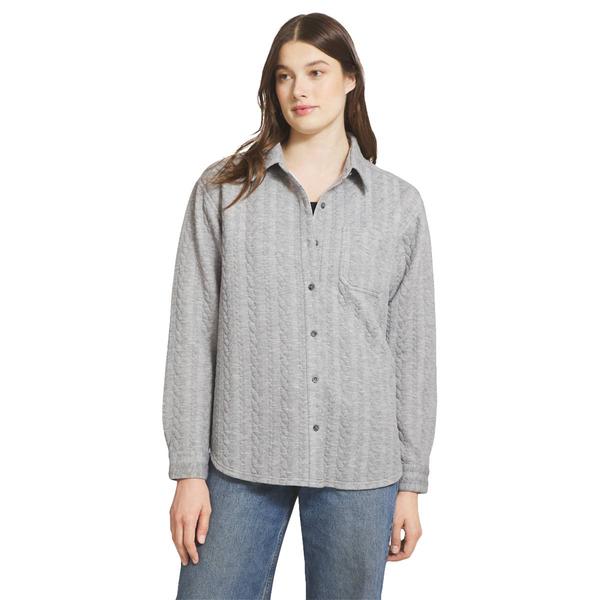 Womens LANDS END(R) Cable Knit Shacket alternate view