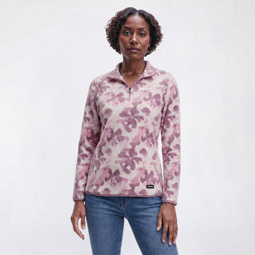Womens LANDS END(R) Long Sleeve Abstract Fleece Sweatshirt