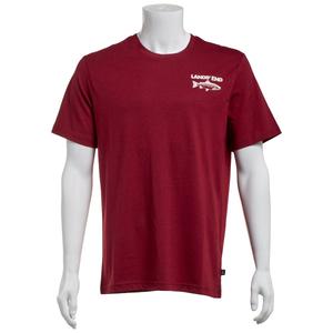 Mens LANDS END(R) Short Sleeve Tee - Cabernet
