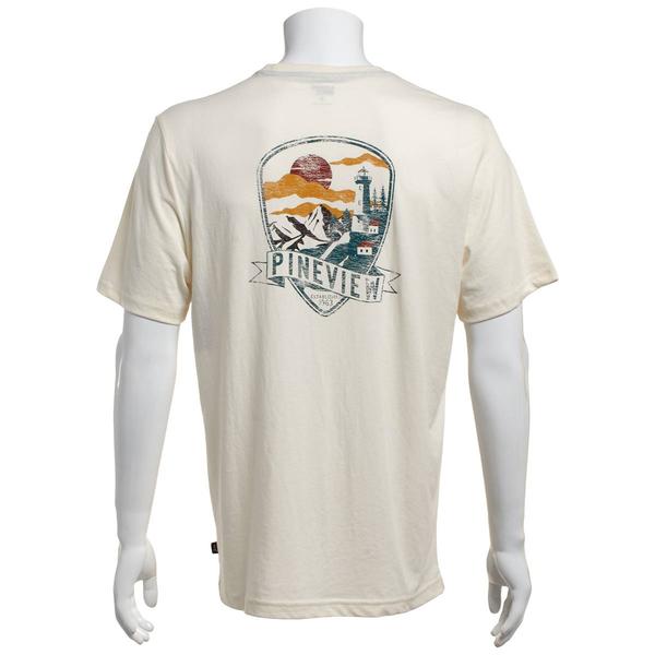 Mens LANDS END(R) Short Sleeve Graphic Tee - Eggshell alternate view