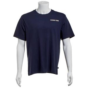Mens LANDS END(R) Short Sleeve Graphic Tee - Navy Blazer