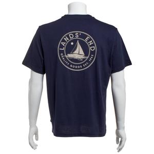 Mens LANDS END(R) Short Sleeve Graphic Tee - Navy Blazer alternate view