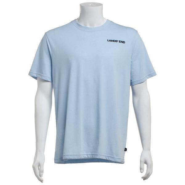 Mens LANDS END(R) Short Sleeve Tee - Skyway