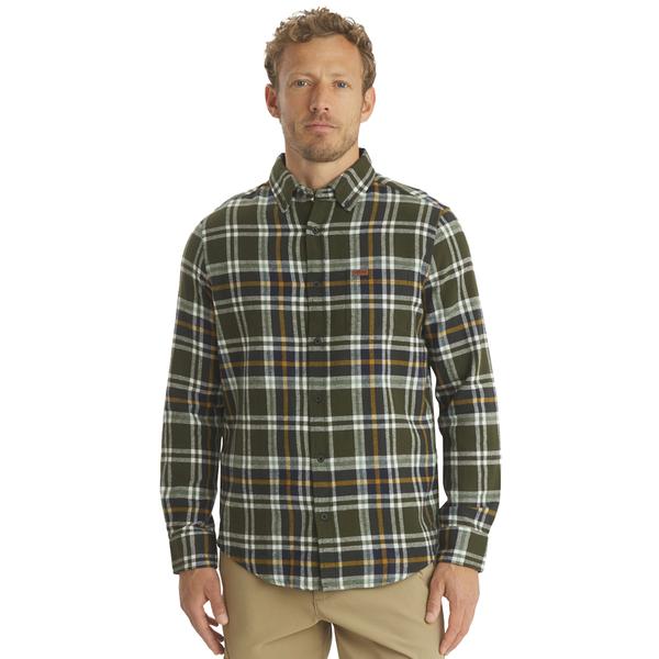 Mens LANDS END(R) Campside Flannel Shirt - Night Forest