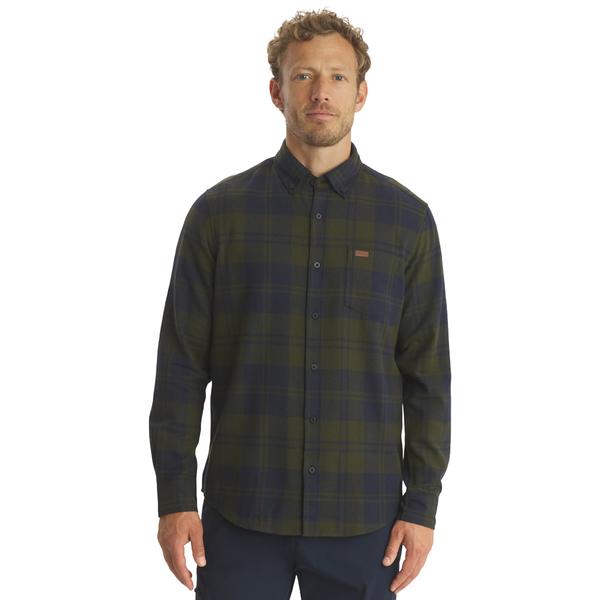 Mens LANDS END(R) Campside Flannel Shirt - Olive