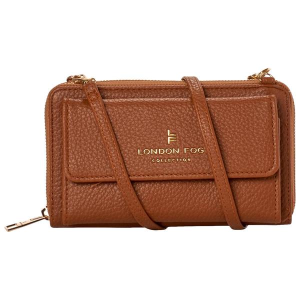 Womens London Fog Solid Large Crossbody Wallet