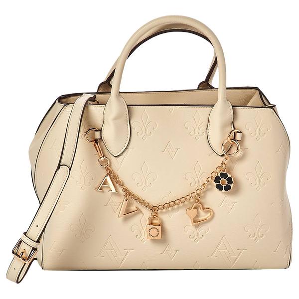 Adrienne Vittadini Bella Embossed Charm Satchel