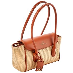 London Fog Harley Solid Mini Straw Satchel alternate view