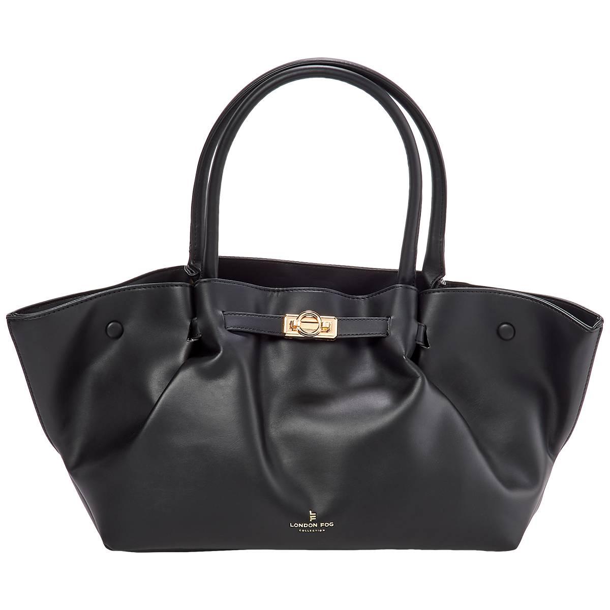 London Fog Lou Large Winged Tote - Black