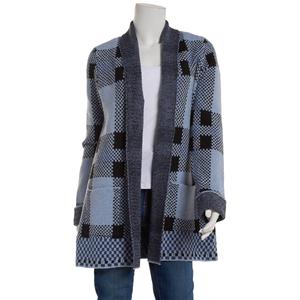 Petite Preswick & Moore(R) Long Sleeve Two Tone Plaid Cardigan alternate view