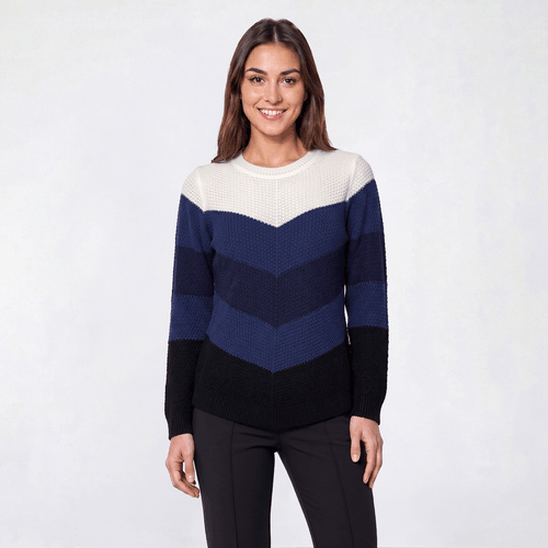 Womens Preswick & Moore(R) Long Sleeve Chevron Sweater alternate view