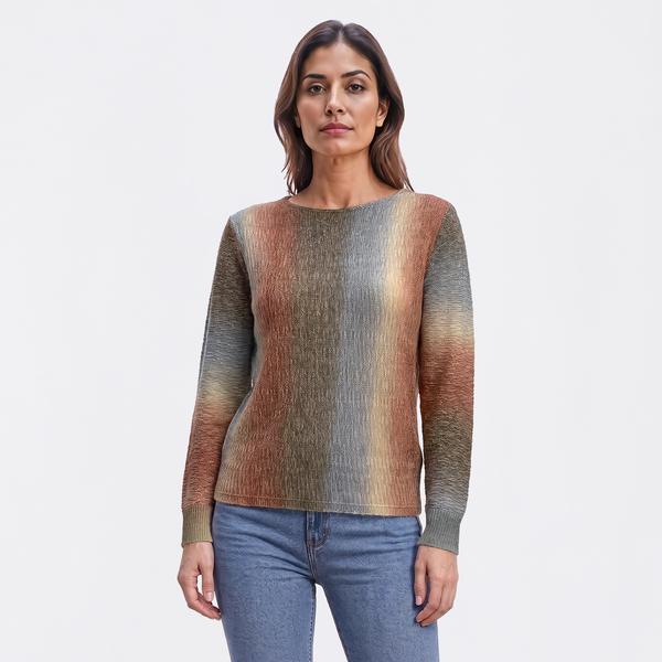 Womens Preswick & Moore(R) Long Sleeve Ombre Wool Sweater