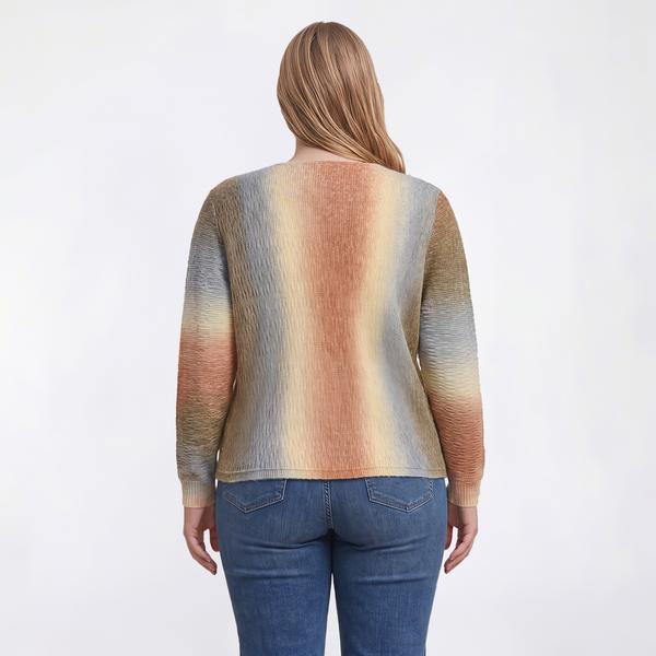 Plus Size Preswick & Moore(R) Long Sleeve Ombre Wool Sweater alternate view