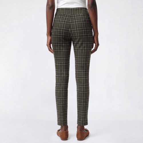 Womens Preswick & Moore(R) Plaid Ankle Pants - Duffel/Black alternate view